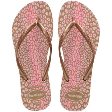 havaianas 哈瓦士 巴西人字拖 女款 slim animals 玫瑰金豹紋 涼鞋 拖鞋 夾腳拖 海灘鞋＊夏日微風＊