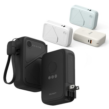 POLYBATT 台灣製造 X3 固態電芯20W八合一行動電源10000mAh(CCC認證/快充/磁吸)