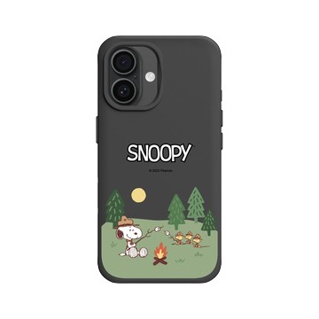 iPhone 16 SolidX 黑 - 史努比 Snoopy - 露營趣