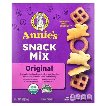 Annie's Homegrown, 零食組合，原味，9 盎司（255 克）
