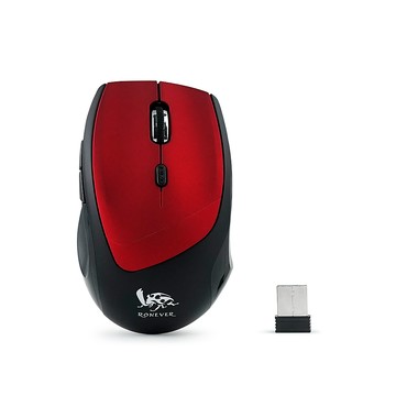 RONEVER SYS168 2.4G無線靜音光學滑鼠-紅