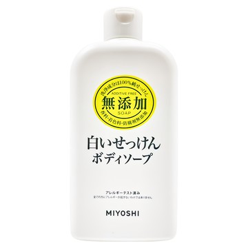 MIYOSHI 石鹼 無添加液態皂沐浴乳 400ml  溫和潔淨  全家適用  1瓶