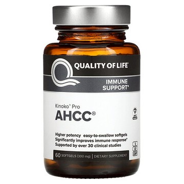 Quality of Life, AHCC RX，300 毫克，60 粒軟凝膠