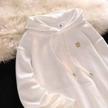 愛依依 衛衣 連帽上衣 印花上衣 學院風S-2XL新款連帽衛衣女寬鬆學生薄款百搭BF風外套-9554.