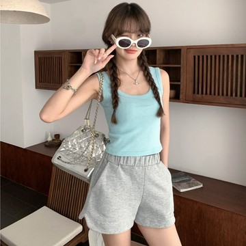 【Aries實拍】彈力螺紋背心 9色 韓系穿搭夏天 外穿内搭背心 上衣女 吊帶背心女 美背 夏天背心 夏天上衣 粗肩背心