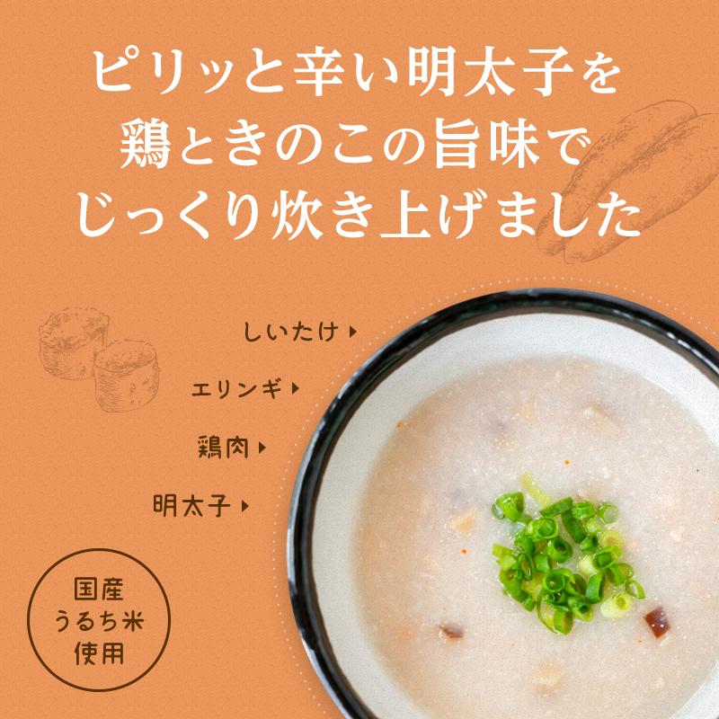 お粥 おかゆ 森のきのこ倶楽部 明太子と鶏きのこのお粥 森のきのこ粥 一人前 250g おかゆ お粥 レトルト 国産うるち米 しいたけ えりんぎ 鶏肉 明太子