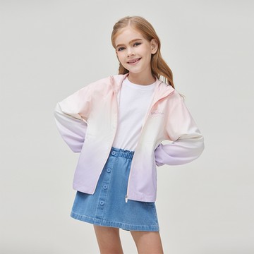 GIORDANO 童裝冰涼感抗UV防曬可收納外套 - 96 粉紅紫漸變