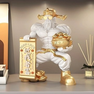 🔜 快速出貨 🔜【招財貓的家】10寸近我者富肌肉財神爺＃CAT115  生日禮物 開業禮物 開運 招財 喬遷禮物 交換禮物