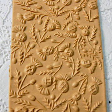 擀麵杖餅乾薊紋理圖案烘焙工具，壓紋擀麵杖