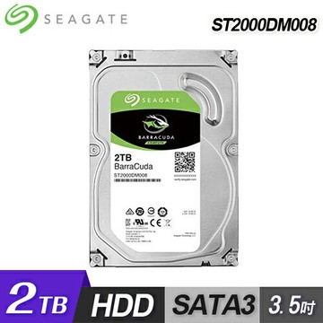 【Seagate 希捷】2TB 3.5吋 SATAⅢ 內接式硬碟 ST2000DM008【三井3C】