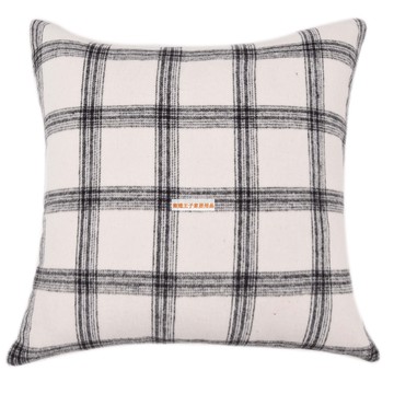 索蘭朵 簡約日系格子方型靠枕坐墊椅墊 45*45cm沙發裝飾靠墊