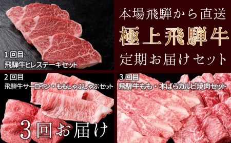 本場！飛騨直送！！極上飛騨牛セット　ステーキ・しゃぶしゃぶ・焼肉】