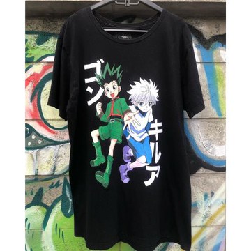 全職獵人動漫印花短袖高街圓領休閑寬松大碼T恤夏季潮牌半截袖