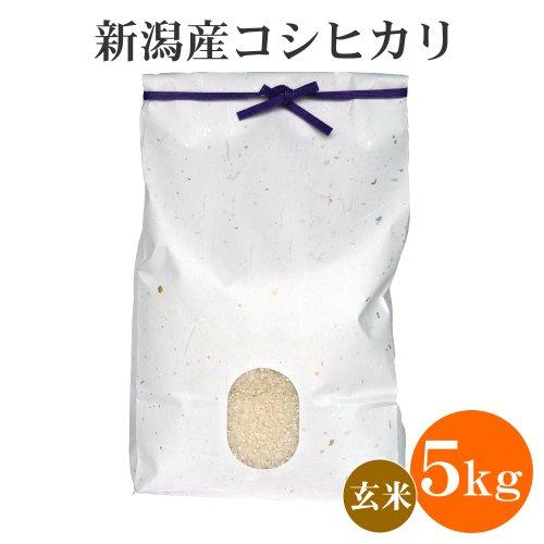 新潟米コシヒカリ ECO・エコパック（エコ梱包・簡易包装） 玄米 5kg