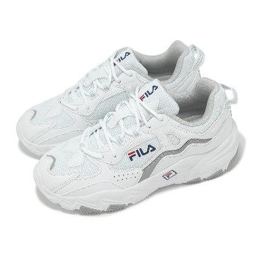 Fila 慢跑鞋 Box Type 女鞋 白 灰 拼接 緩衝 低筒 老爹鞋 斐樂 5J341Y143