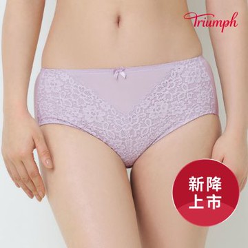 黛安芬-美型嚴選 高腰三角內褲 M-EEL 鳶尾紫