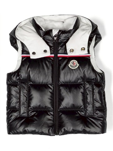 MONCLER KIDS Peter shiny nylon sleeveless down jacket Boy