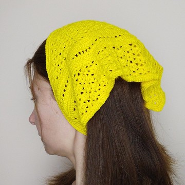 夏季女士頭巾。 手工編織的頭巾。 蕾絲頭巾。 太陽巾