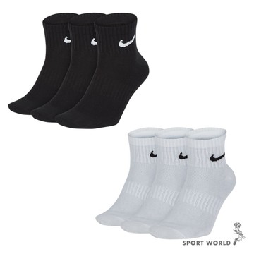 Nike 襪子 長襪 中筒 薄款 三入組 白/黑【運動世界】SX7677-100/SX7677-010