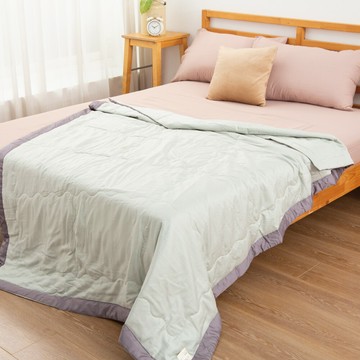 銀纖維60支天絲™萊賽爾涼被-(灰霧綠)150X200CM / 銀離子夏被 / 物理永久防螨抗菌