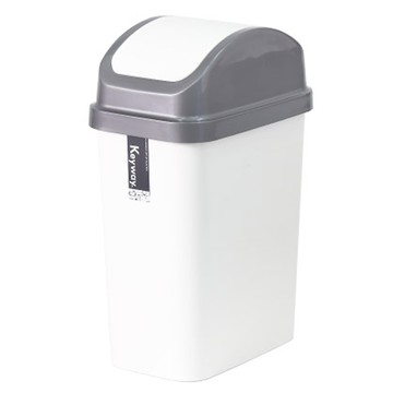 KEYWAY 聯府 天使附蓋垃圾桶  6L(228 x 146 x 335mm)  白色 + 灰色