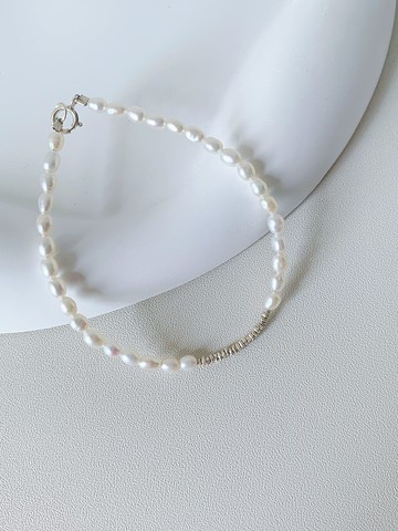 天然淡水珍珠925銀手鏈
