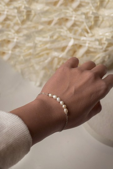 珍珠手鍊, 925 純銀, 金牛座寶石, 摩羯座誕生石, 聖誕禮物