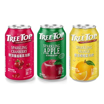 零瓶出售 樹頂TREE TOP(蘋果 柳橙 蔓越莓)氣泡飲 320ml