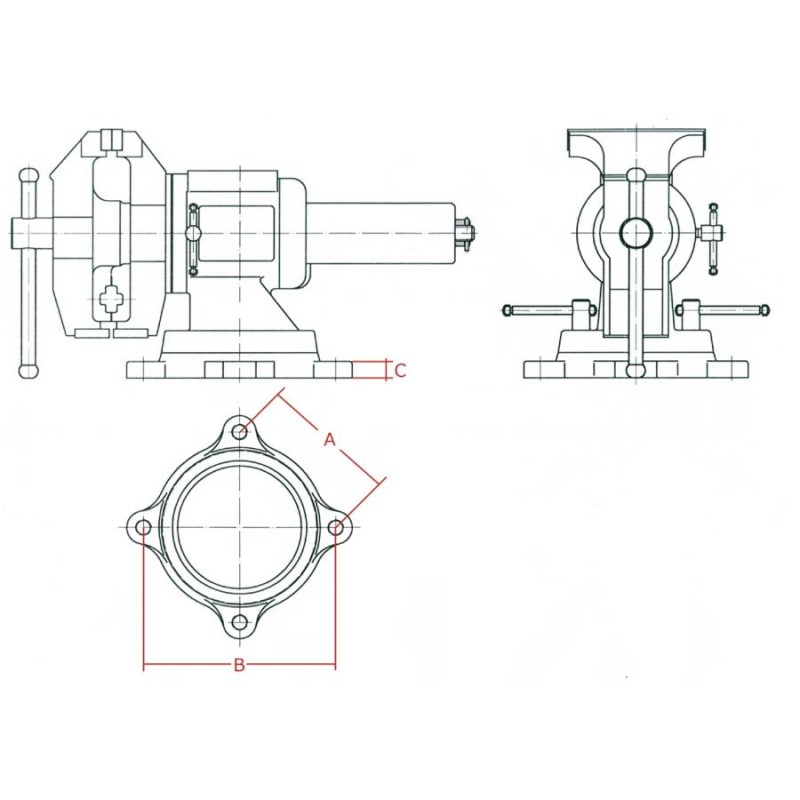 PROCHI(プロチ) 万能バイス 口幅125mm PRS-MV125