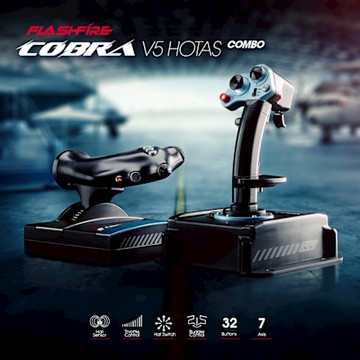 FlashFire Joystick V5遊戲飛行搖桿組(含推進器) PC專用