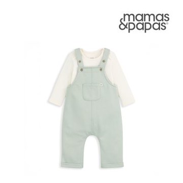 Mamas&Papas 小森步調-長袖吊帶褲套裝