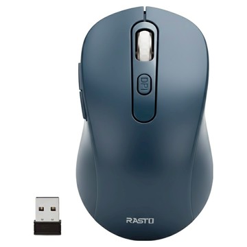 RASTO RM13 六鍵式超靜音無線滑鼠  R-PCA013  藍色