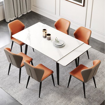 岩板 伸縮餐桌 140-200cm 辦公桌 會議桌