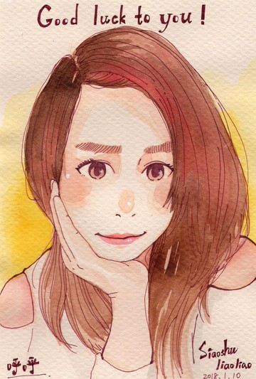 客製/似顏繪插畫/單人(半身)/A5