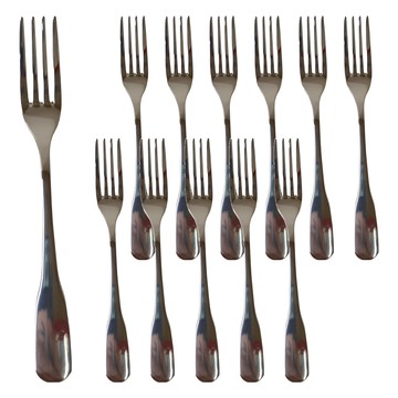 OSAMA 王樣 義式特級中餐叉 不鏽鋼 370g 12支  1組