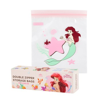 【HOUSUXI】雙夾鏈保鮮袋 迪士尼小美人魚