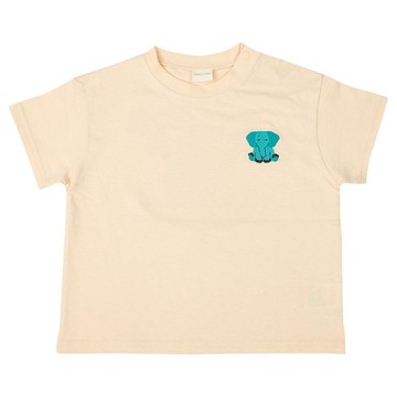 akachan honpo - 短袖T恤-動物背影-淺卡其色