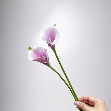 氣質仙女淡紫色海芋仿真花花材(5入組)