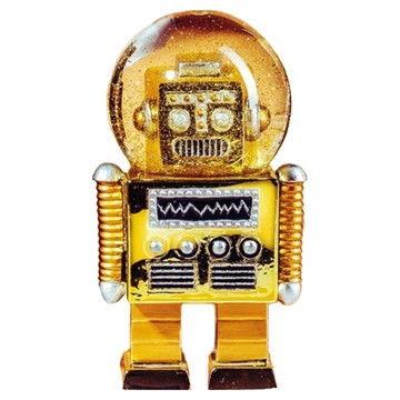 DONKEY 機器人雪花球 水晶球  13.5 x 5.2cm  金色