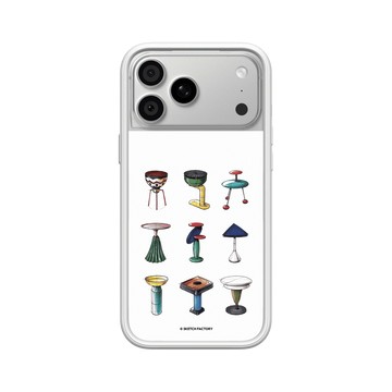 iPhone 18 Pro Max Mod NX -邊框背蓋組合 (相機按鈕) 白 - Sketch Factory - 檯燈素描