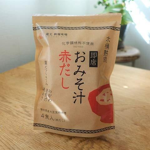 桝塚味噌　化学調味料不使用　即席おみそ汁赤だし４食×10個