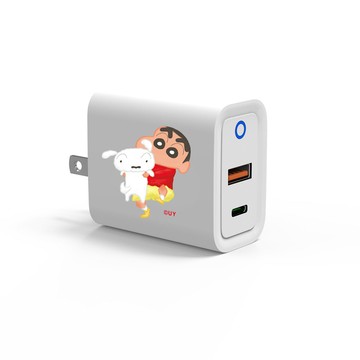 【獨家授權】蠟筆小新塗鴉經典系列USB3.0+PD20W雙孔充電器