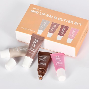 美國 DENESTUP 4入保濕唇蜜套組｜迷你潤澤護唇膏組，高光澤水玻璃唇感，豐潤保濕果凍質地唇彩 5G/0.16oz x 4入