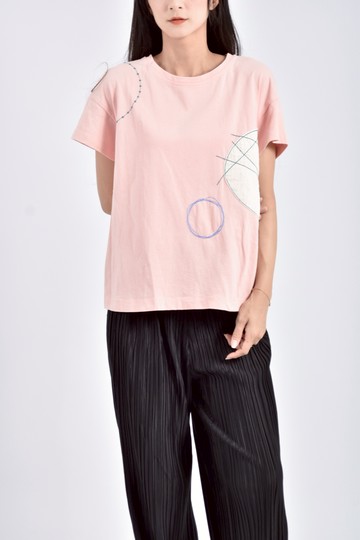 (S) a la sha棉質童裝純棉粉色短袖上衣