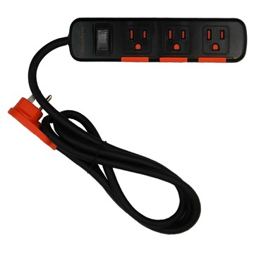 PowerSync 包爾星克 1開3插滑蓋防塵防雷擊延長線 TS3DC112  1.2m  黑色  1條