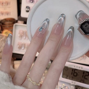 💗台灣出貨💗海洋之心~深海夢境純手工美甲穿戴甲漸變貓眼輕奢高階氣質百搭ins店長優選