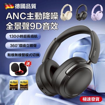 現貨🔥ANC主動降噪無線5.4藍芽耳罩式耳機 🎧頭戴式耳機 ENC降噪通話 超長續航 遊戲無感延遲 金標音質 藍牙耳機