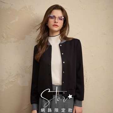 STAR 撞色空氣棉棒球外套