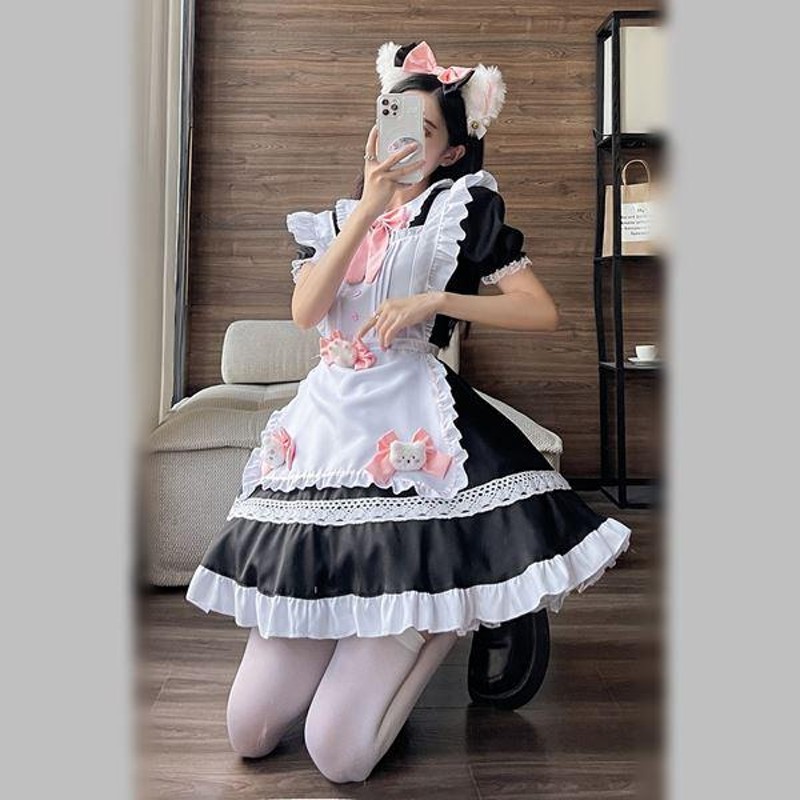 可愛い コスプレ 猫 メイド服 衣装 エプロン
