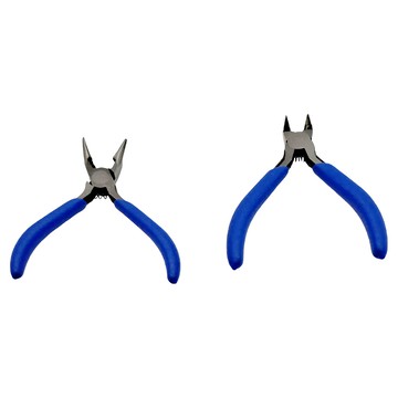 king TTC MRN-100 角田 迷你電子尖口鉗/斜口鉗(兩支組)100mm 高碳鋼 日本製  藍色-鉗子  1組